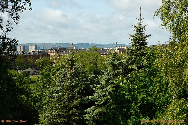 View over the city of Glasgow