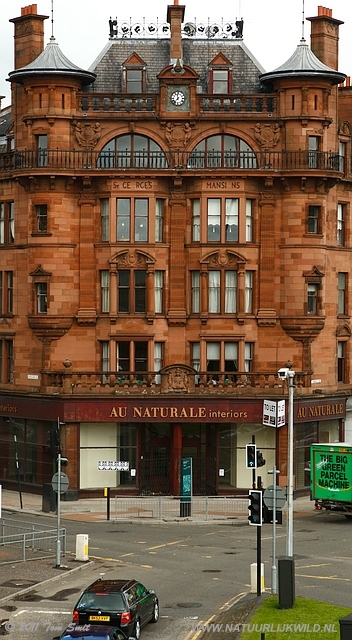 View at St. George Mansions from footbridge over M8